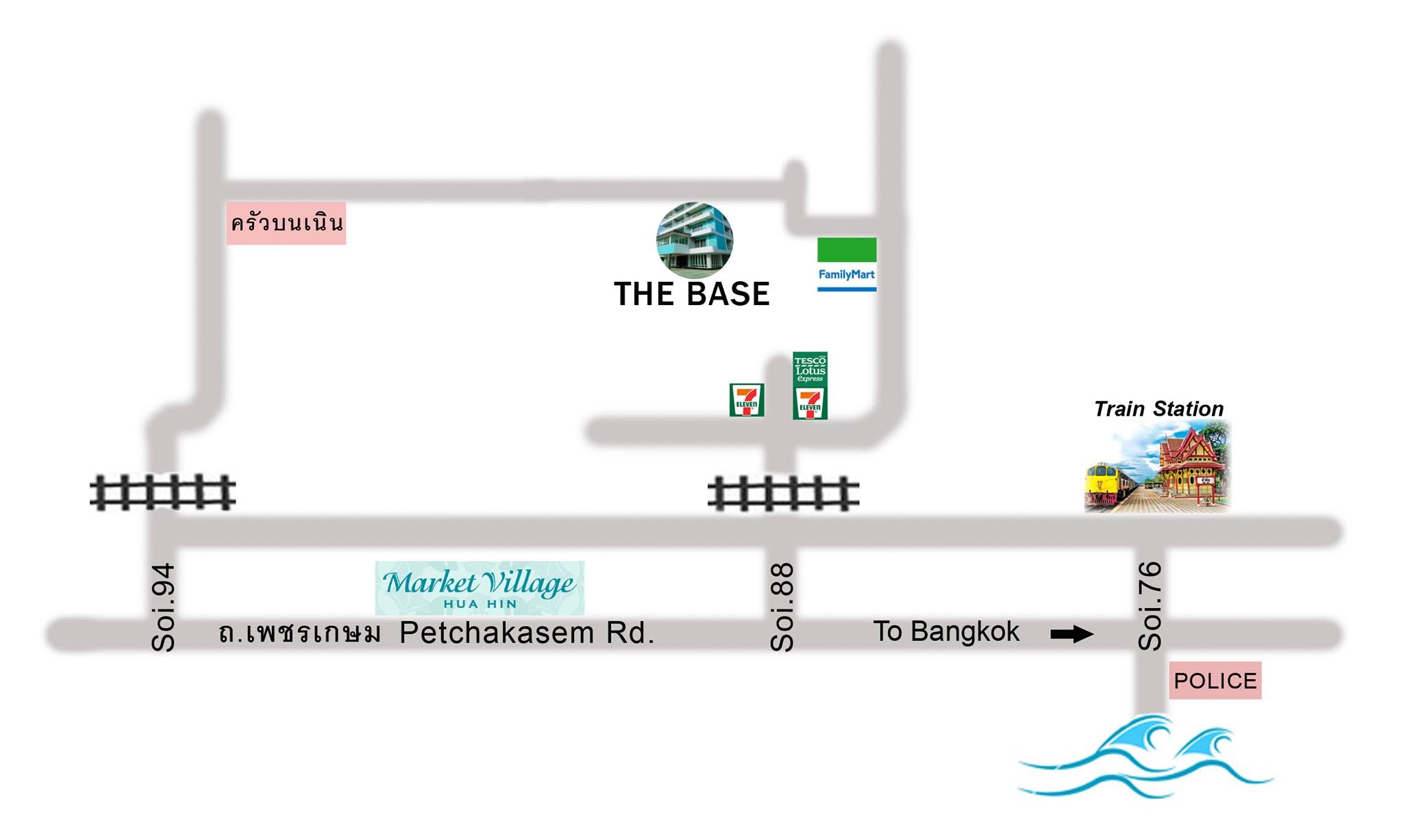 แผนที่ The Base Hua Hin Apartment