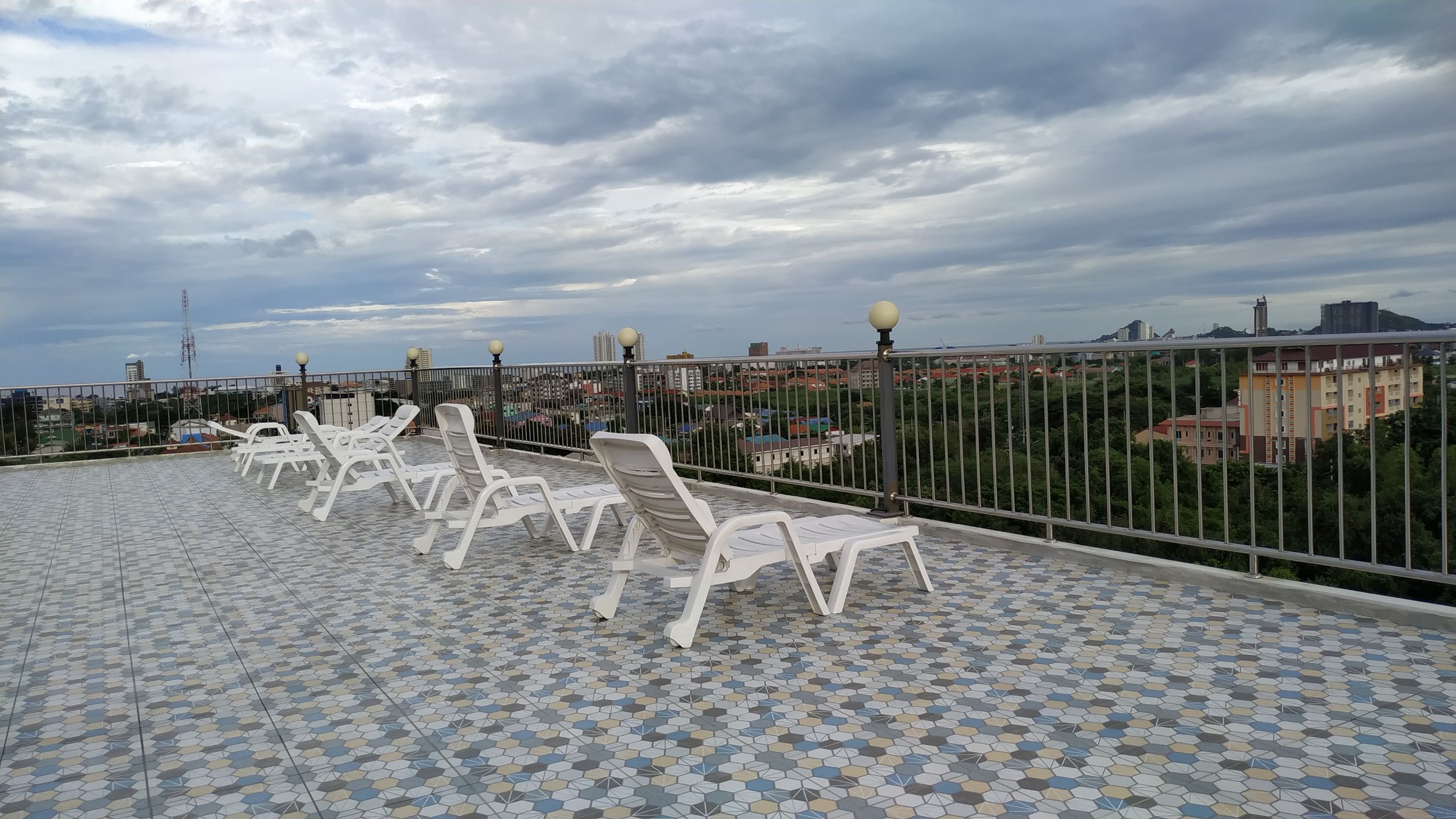 Rooftop lounge chairs