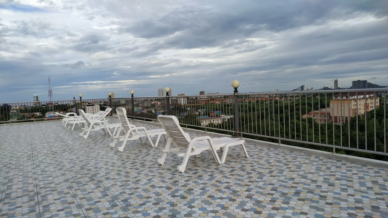 Rooftop lounge chairs